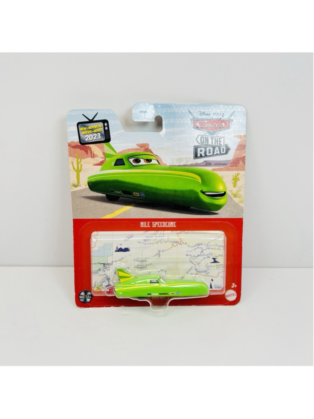 Mattel Disney Pixar Cars On the Road Nile Speedcone 1:55 Green Metal Unopened